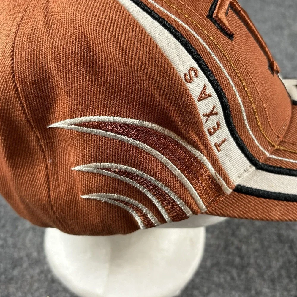 Vintage Texas Longhorns TX Ball Cap Hat Orange‎ Y2K Streetwear NCAA Athletic